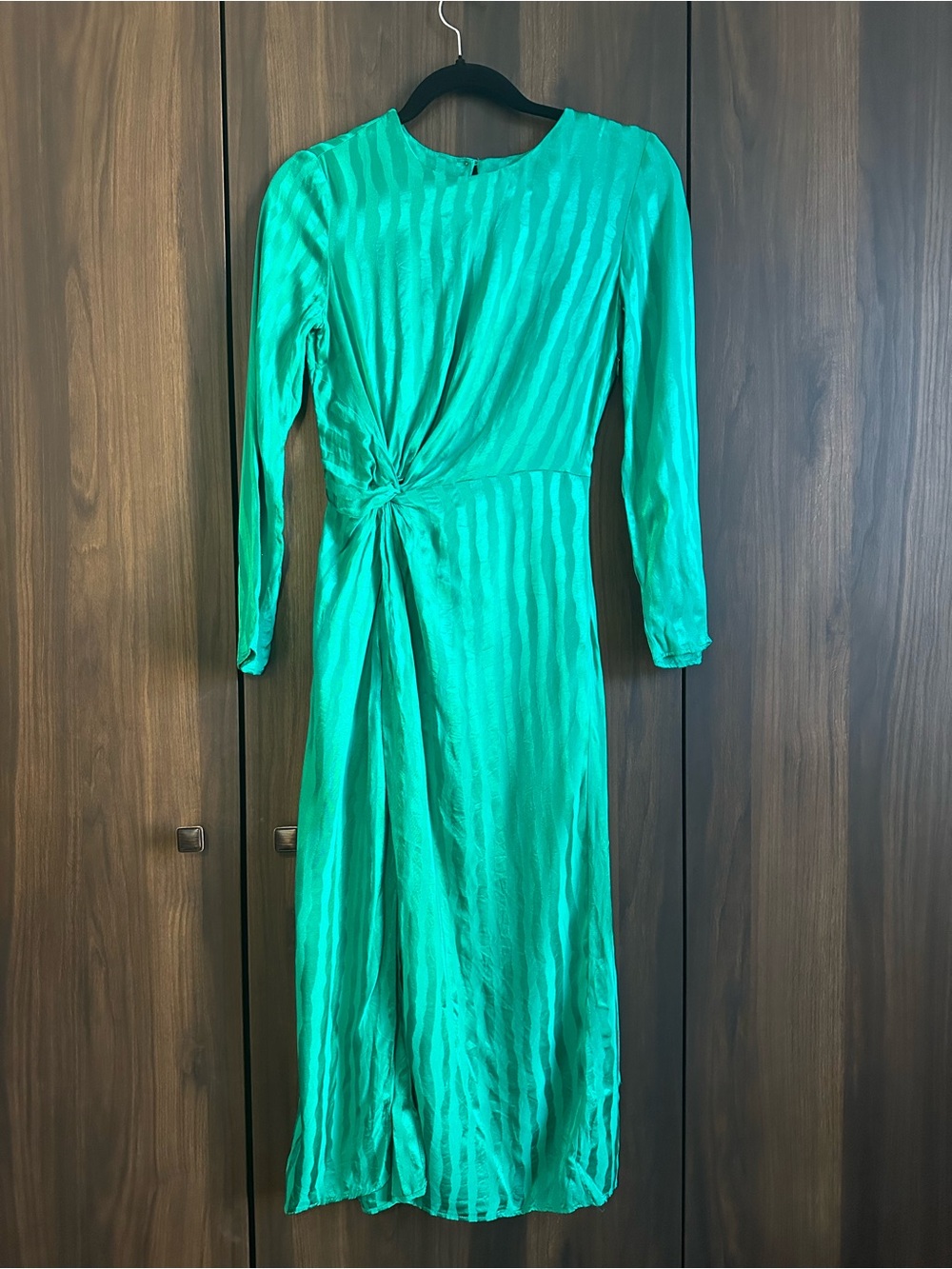 & Other Stories Striped Twist Knot Midi Dress US 0